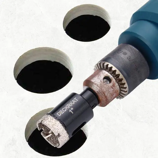 Alt view image 7 of 7 - 1 Inch Diamond Hole-Saw Bits with Pilot Drill Bit - 2pc 1" Diamond Tipped Tile Hole Saws with Guiding Bit Accurate Drilling for Porcelain Tile Ceramic Pottery Granite Stone Glass Bottles 25mm