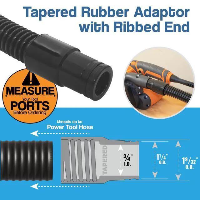Alt view image 3 of 7 - 10 Foot Long Dust Collection Power Tool Hose Kit for Multiple Types/Brands
