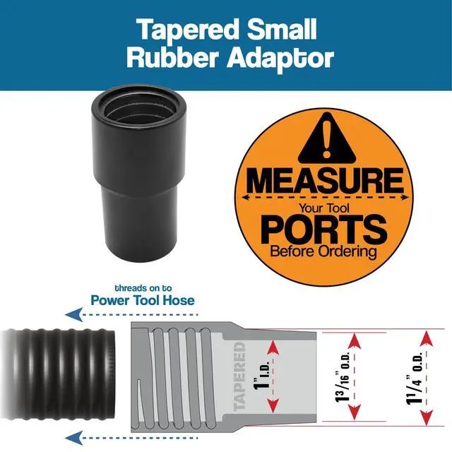 Alt view image 5 of 7 - 10 Foot Long Dust Collection Power Tool Hose Kit for Multiple Types/Brands