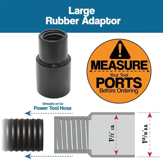 Alt view image 6 of 7 - 10 Foot Long Dust Collection Power Tool Hose Kit for Multiple Types/Brands