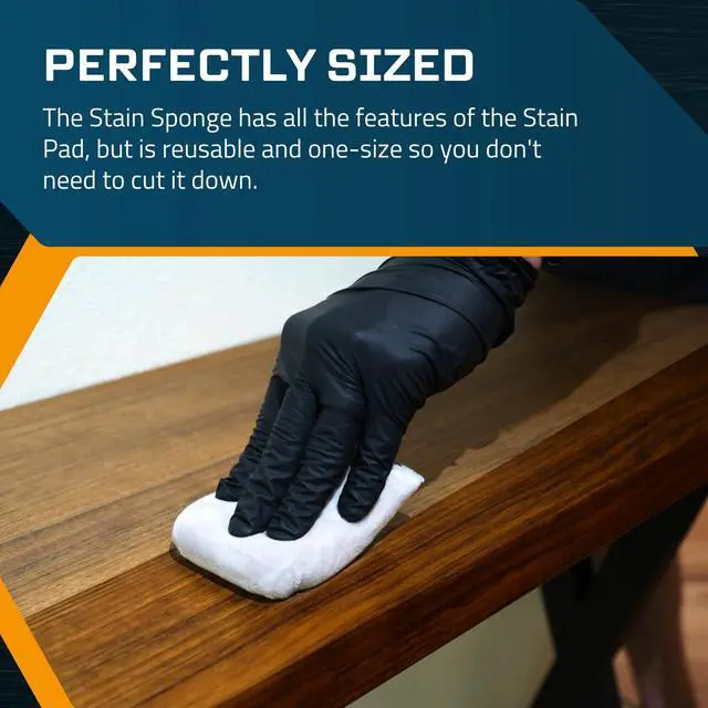 Alt view image 2 of 6 - MKRS Stain Sponges, Wood Finish Applicators, 4-Pack | Lint-free, snag-free, streak-free microfiber sponges for exterior posts, railings, interior trim, doors, and large surfaces