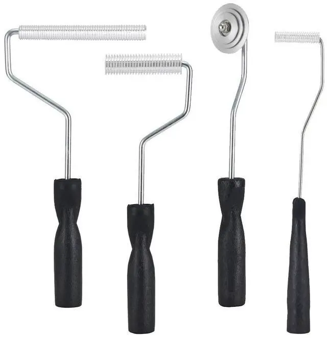 Main image of Fiberglass Roller Tools Kit, 4pcs Fiberglass Resin Laminating Bubble Roller Set for Tub Shower Bathtub Boat Repair