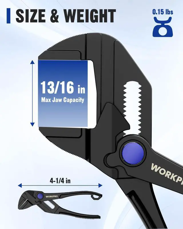 Alt view image 2 of 7 - Mini Pliers Wrench, 4-Inch Wrench Pliers with Smooth Parallel Jaws | High-Toughness Alloy Steel, Anti-Rust Coating, High-Leverage Mechanism, Secure Grip, Pocket Pliers, EDC Tool, for Tight Space