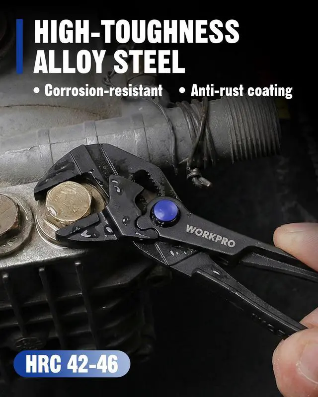 Alt view image 3 of 7 - Mini Pliers Wrench, 4-Inch Wrench Pliers with Smooth Parallel Jaws | High-Toughness Alloy Steel, Anti-Rust Coating, High-Leverage Mechanism, Secure Grip, Pocket Pliers, EDC Tool, for Tight Space