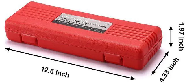 Alt view image 7 of 7 - 11-Piece 1/2-Inch Drive Deep Impact Socket Set, CR-V, Metric, 6 Point, Deep, 10-24mm