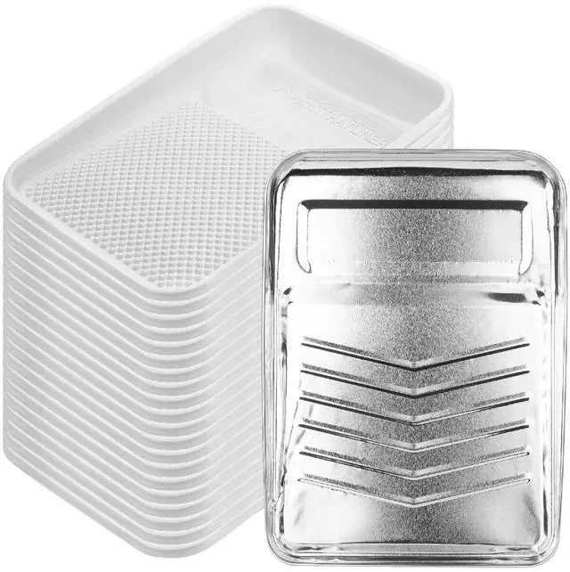 Main image of Bates 9 Inch Paint Tray Liners - 21 pcs, One Metal Tray with 20 Plastic Liners