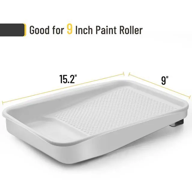Alt view image 3 of 7 - Bates 9 Inch Paint Tray Liners - 21 pcs, One Metal Tray with 20 Plastic Liners
