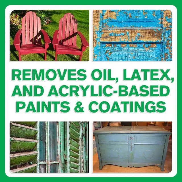 Alt view image 4 of 7 - Smart Strip Advanced Paint Remover - for Removal of Acrylic, Latex, Oil, & Water-Based Coatings - Non-Caustic Formula - Indoor/Outdoor - Contractor & DIY Friendly - 2 Quarts