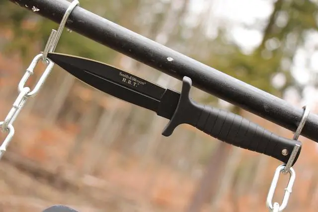 Alt view image 2 of 6 - 9" H.R.T Double Edged Boot Knife with High Carbon Stainless Steel Blade