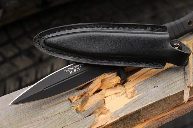 Alt view image 6 of 6 - 9" H.R.T Double Edged Boot Knife with High Carbon Stainless Steel Blade