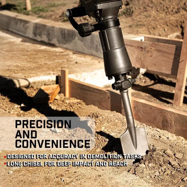 Alt view image 4 of 6 - Clay Spade Jack Hammer Bit 1-1/8" Hex Asphalt Scoop Shovel Head Demolition Construction Concrete Breaker Punch for Gardening, Landscaping, Concrete, Bricks, and Sand