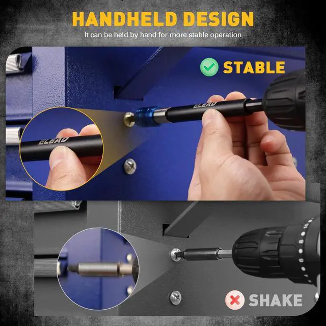 Alt view image 4 of 7 - 4-Piece 2", 4", 6", 12" Drill Bit Extension Set, Magnetic Screwdriver Bit Holder Extender with Aluminum Sleeve, 1/4 Inch Hex Shank Quick Release Extension Adapter, Durable CR-V Steel