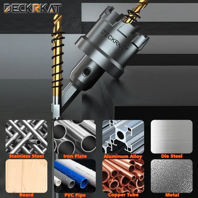 Alt view image 5 of 7 - 2-Pack 1" TCT Hole Saws for Hard Metal, Heavy Duty 25mm Tungsten Carbide Tipped Hole Cutters Set with Spring-Loaded Pilot Drill Bits for Stainless Steel, Metal, Iron, and Plastic