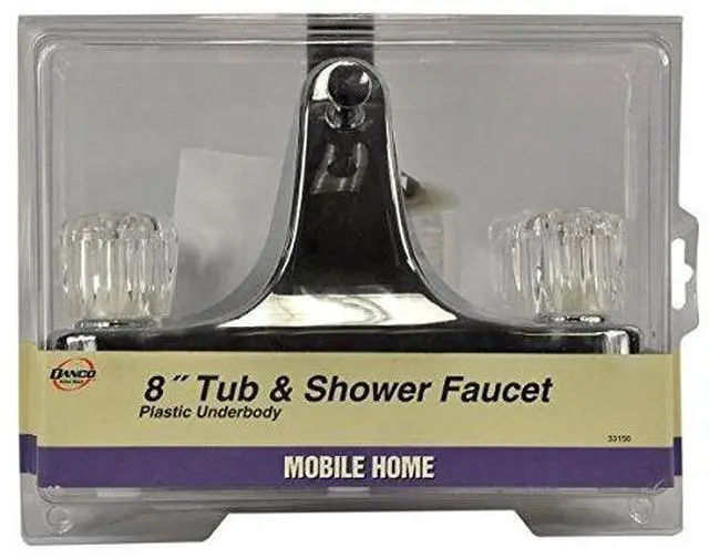 Alt view image 6 of 7 - Mobile Home RV Tub Shower Center-Set Faucet, 8 in, Chrome (33156X)