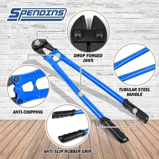 Alt view image 3 of 7 - 30 IN Bolt Cutter with Drop Forged Cr-Mo Alloy Steel Blades | with Ergonomic Handle,Heavy Duty Metal Cutter for Rebars, Chains, Locks, Wires, Bolts, Fence