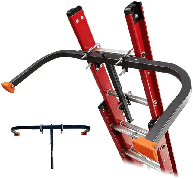 Main image of Ladder Stabilizer, Extension Ladder Stabilizer for Roof, Adjustable Ladder Standoff Attachment for Gutters, Windows, Heavy-Duty Steel Ladder Stabilizers Support