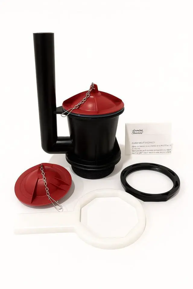Alt view image 3 of 7 - 4" Champion Universal Flush Valve Kit Genuine OEM Part Fits All 2-Piece Champion Toilets Includes Wrench, Lock Nut & Extra Flapper (Model 7382106-100.0070A)