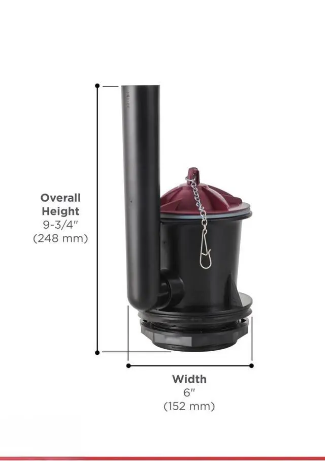 Alt view image 4 of 7 - 4" Champion Universal Flush Valve Kit Genuine OEM Part Fits All 2-Piece Champion Toilets Includes Wrench, Lock Nut & Extra Flapper (Model 7382106-100.0070A)