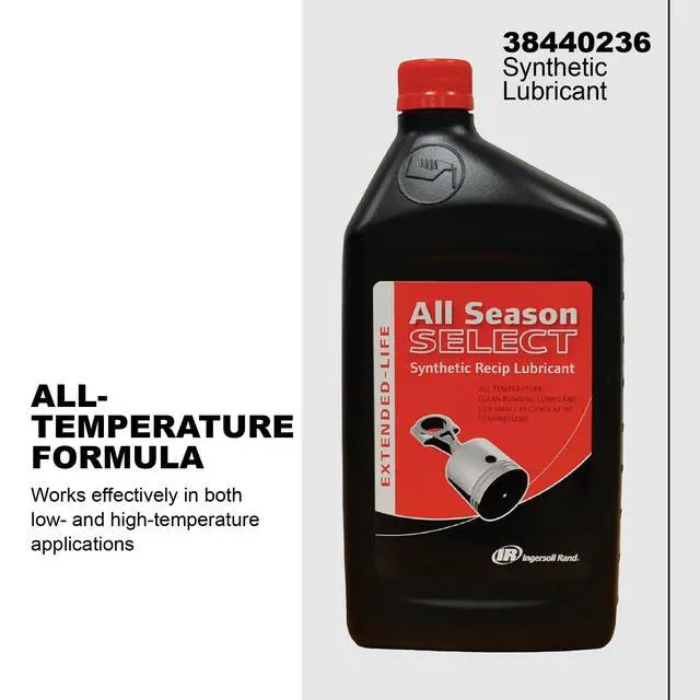 Alt view image 4 of 7 - 38436721 OEM All-Season Select Synthetic Lubricant | All-temperature pneumatic tool oil, ideal for year-round air compressor maintenance, 1L bottle