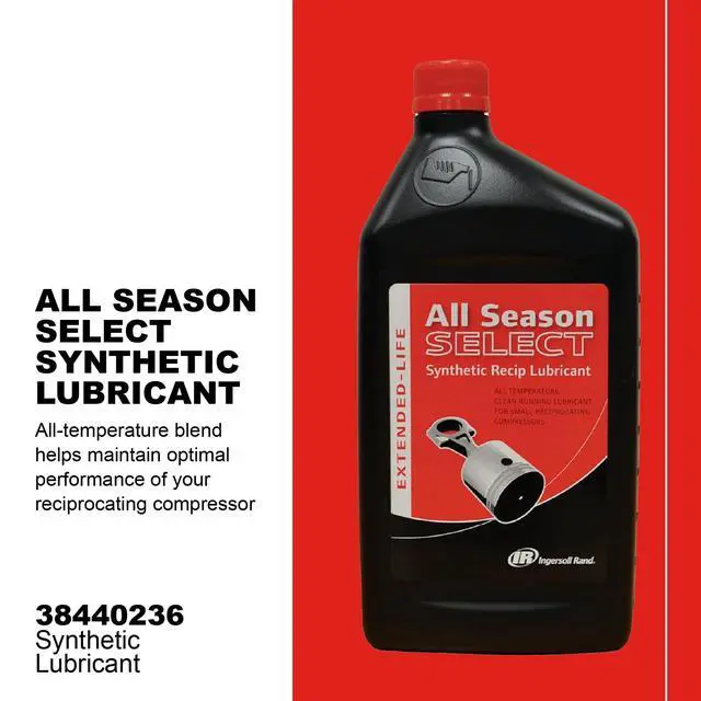 Alt view image 2 of 7 - 38436721 OEM All-Season Select Synthetic Lubricant | All-temperature pneumatic tool oil, ideal for year-round air compressor maintenance, 1L bottle