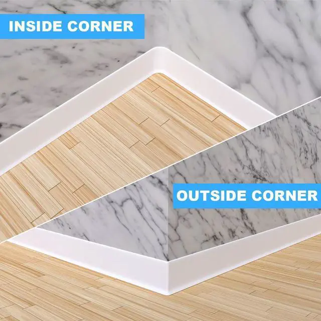 Alt view image 6 of 7 - Flexible Baseboard Molding Trim, 4 Inch(W) x 20 Feet(L) Peel and Stick Rubber Wall Trim Molding, Self-Adhesive Vinyl Wall Base Cove Base