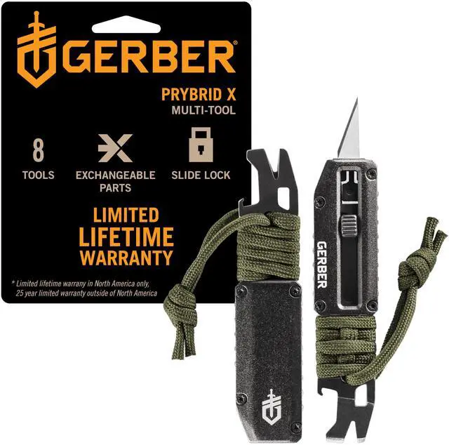 Main image of Prybrid X EDC Pocket Knife Multitool with Bottle Opener, Green
