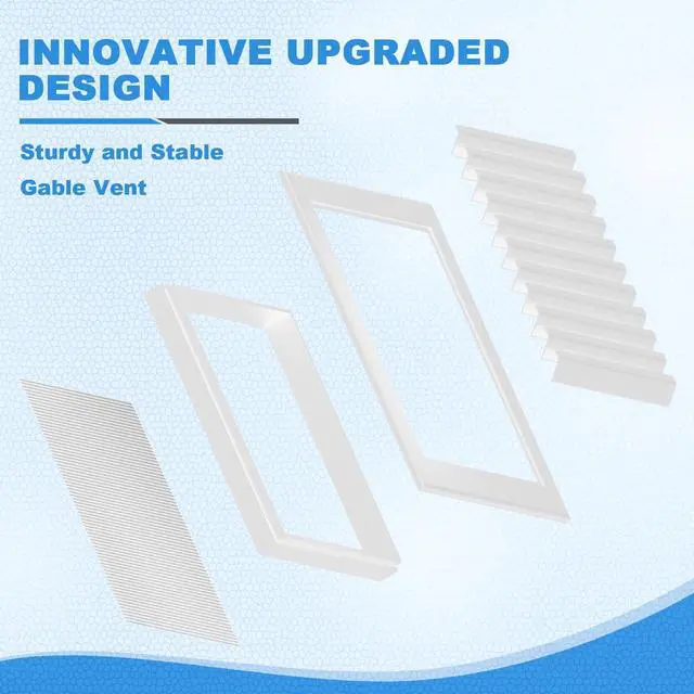 Alt view image 5 of 7 - 12" x 18" Aluminum Alloy Gable Vent, Never Rust Gable Vents for Shed, Reducing Indoor Temperature - Ideal for Wall, Attic, Shed, Door, and Shipping Container, Vent Opening: 10" x 16"
