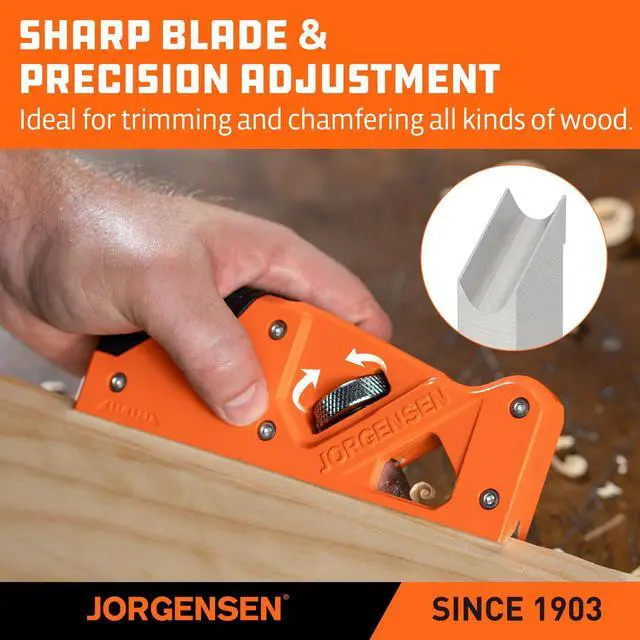 Alt view image 2 of 7 - Chamfer Plane, Edge Corner Plane, 4 Cutter Heads Built-In Storage | Hand Planer for Woodworking, Carpenter Woodworking Tools for Edge Trimming of Wood, Edge Corner Flattening