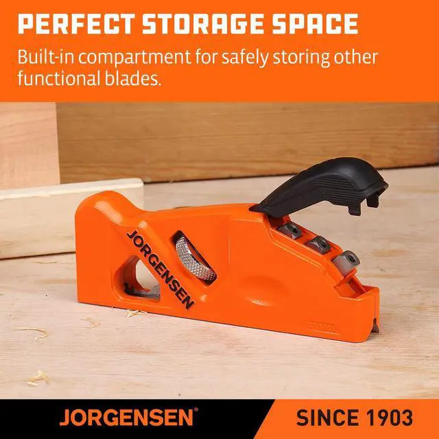 Alt view image 6 of 7 - Chamfer Plane, Edge Corner Plane, 4 Cutter Heads Built-In Storage | Hand Planer for Woodworking, Carpenter Woodworking Tools for Edge Trimming of Wood, Edge Corner Flattening