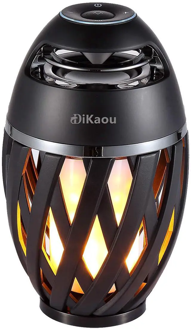Main image of LED Flame Outdoor Table Lamp Torch Table Lamp with Blutooth Speaker, Rechargeable Ambience Lantern with Flickers Warm Light for Patio/Porch/Home Decor, Best Gift for Men Women Teens Kids