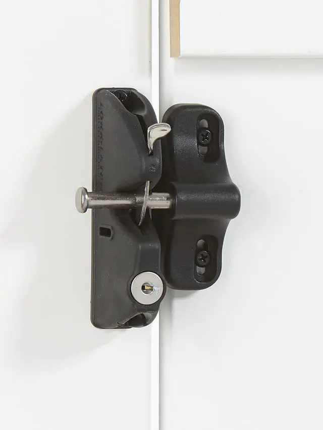 Alt view image 6 of 7 - LokkLatch Keyed Gate Latch, Polymer, Adjustable, Black | Key-Lockable Latch with Stainless Steel Components, 4-9/16 in Gap Range, Fits Wood, Metal and Vinyl Gates