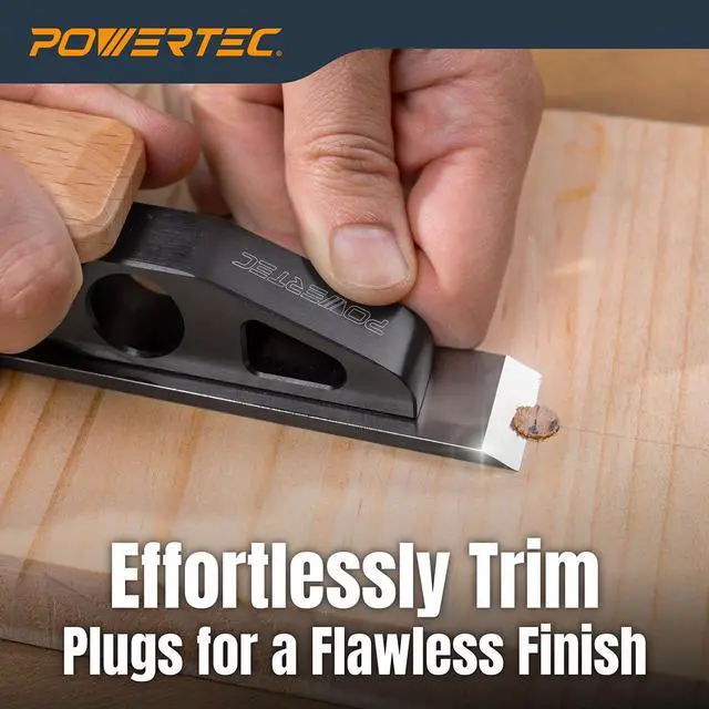 Alt view image 4 of 7 - Chisel Plane with Flat Blade Compact Edge Trimming Tool for Woodworking, Plug Trimming, Joinery Cleanup Includes Wrench (72162)