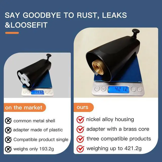 Alt view image 3 of 7 - Matte Black Bathtub Spout with Diverter, All Metal, Brass, 5.3 Inch Tub Spout, Fits 1/2" Copper Slip-On and 1/2" or 3/4" IPS Threaded Pipes, Leak-Free, Pull-Up Diverter