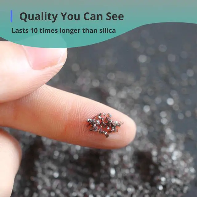 Alt view image 3 of 7 - 80 Grit Aluminum Oxide Blast Media for Sandblasting, 8 lb | Rust and Paint Removal, Mill Scale Removal, Metal Surface Preparation Before Painting, Coating or Refinishing