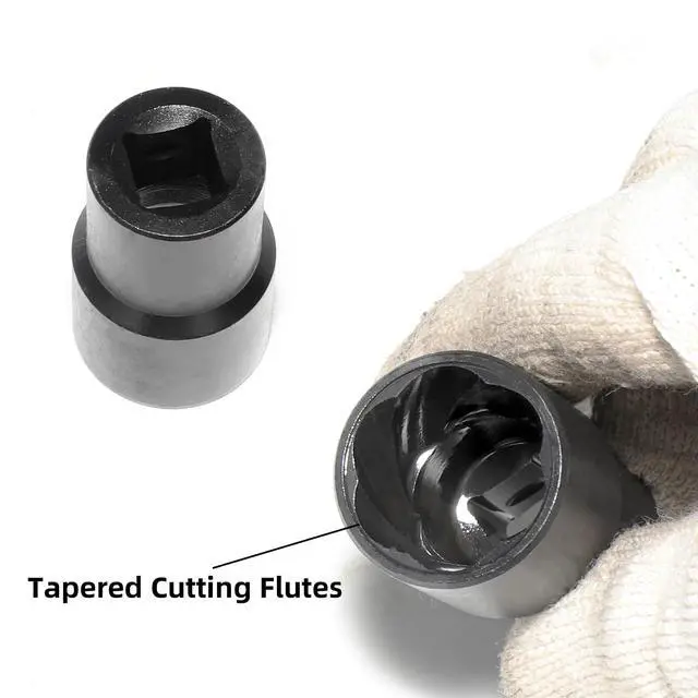 Alt view image 4 of 6 - 22 Piece Bolt Nut Extractor Set 1/2" 3/8" Dr Lug Nut Extractor Set | Impact Lug Nut Remover Socket Tool, Wheel Lock Removal Kit for Extracting Damaged, Stripped Frozen Nut Screw Twist Socket Set