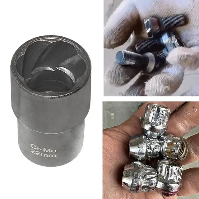 Alt view image 5 of 6 - 22 Piece Bolt Nut Extractor Set 1/2" 3/8" Dr Lug Nut Extractor Set | Impact Lug Nut Remover Socket Tool, Wheel Lock Removal Kit for Extracting Damaged, Stripped Frozen Nut Screw Twist Socket Set