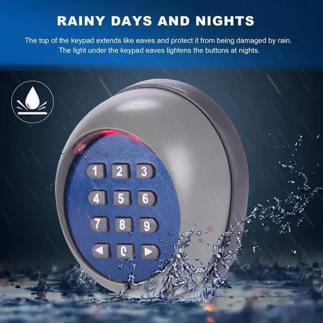 Alt view image 4 of 7 - Security Wireless Automatic Code Entry Gate Keypad Remote Operator Panel Control for Sliding Gate Opener Motor