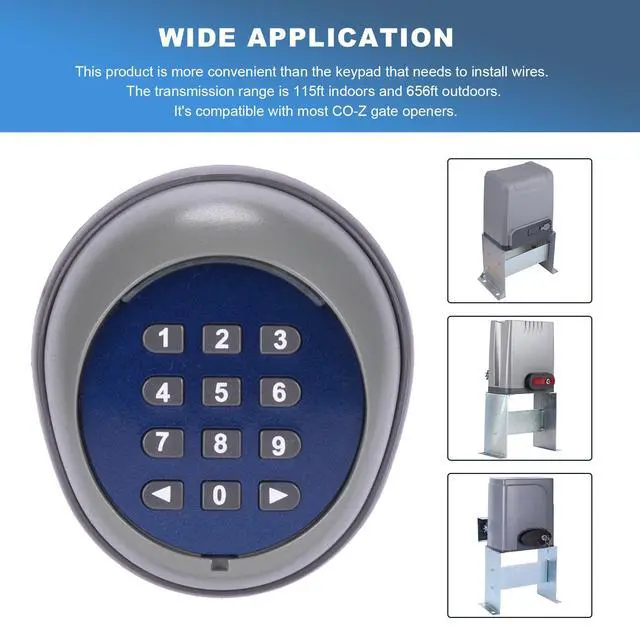 Alt view image 5 of 7 - Security Wireless Automatic Code Entry Gate Keypad Remote Operator Panel Control for Sliding Gate Opener Motor