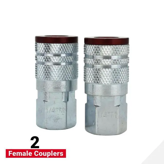 Alt view image 6 of 7 - S-314MKIT ColorFit Coupler & Plug Kit - (M-Style, Red) - 1/4" NPT, (14-Piece)