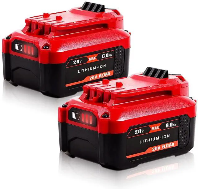 Main image of Upgrade 2Pack 20V 6.0Ah Replacement Battery for Craftsman 20V Battery V20 Lithium ion for CMCB205 CMCB204 CMCB206 CMCB202 CMCB201 20V Cordless Power Tools Craftsman 20V Battery