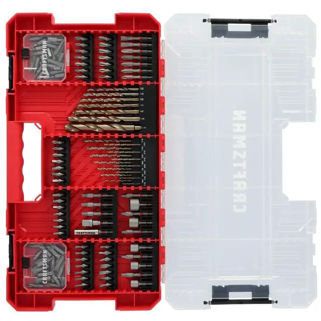Alt view image 2 of 7 - 140 Pc Impact Driver Bit Set, Steel, Black Oxide Coated Impact Drill Bit Set, Precision Machined Tips (CMAF140SET)