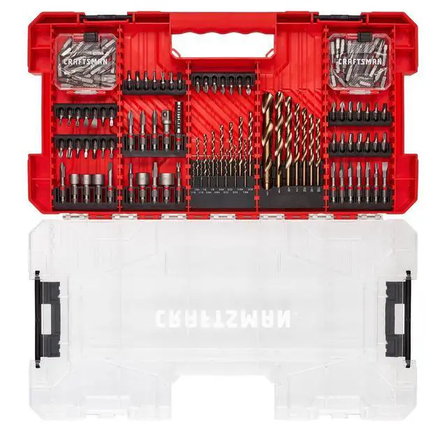 Alt view image 3 of 7 - 140 Pc Impact Driver Bit Set, Steel, Black Oxide Coated Impact Drill Bit Set, Precision Machined Tips (CMAF140SET)