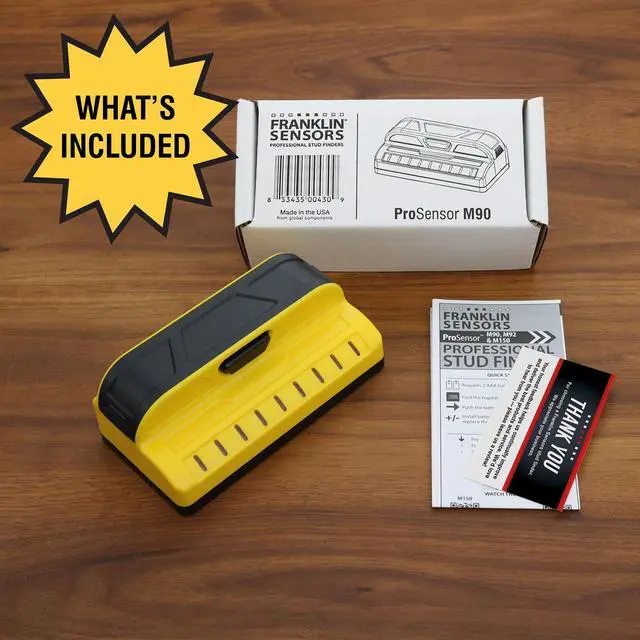Alt view image 7 of 7 - ProSensor M90 Stud Finder, 9-Sensor Wall Scanner | Wood and Metal Stud Detector, Made in the USA