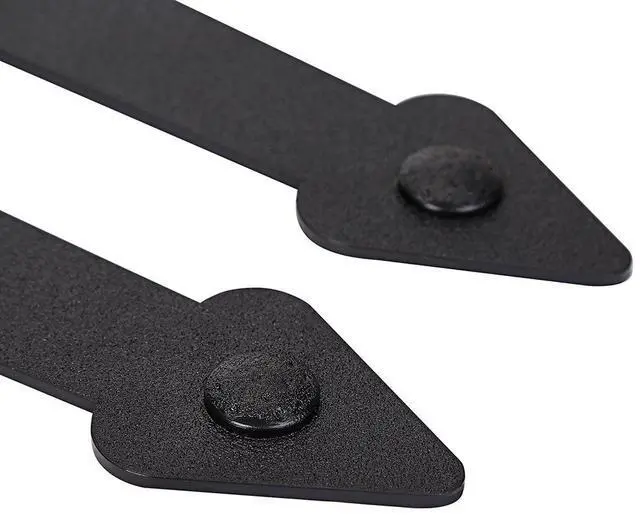 Alt view image 4 of 7 - Magnetic Decorative Garage Door Curb Appeal Faux Hinges Handles Hardware Kit Color Black