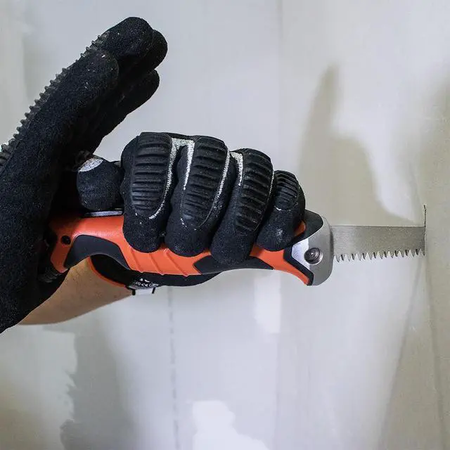 Alt view image 3 of 7 - 31737 Folding Jab Saw / Drywall Hand Saw with Lockback at 180 and 125 Degrees and Tether Hole