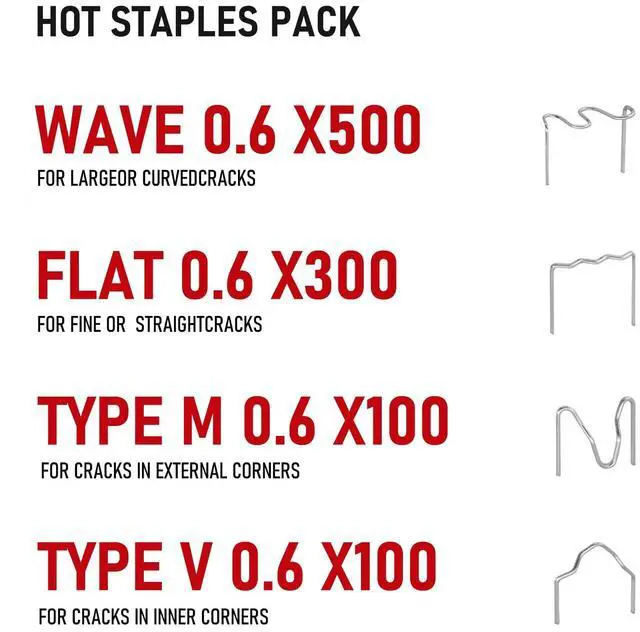 Alt view image 4 of 6 - 2-in-1 Plastic Welder, 1000PCS Hot Stapler Repair Kit | Soldering Iron, Repair for Automotive Car Bumper DIY, Patent Number D1052628