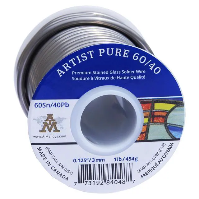 Alt view image 3 of 4 - Artist Pure 60/40 Stained Glass Solder, 0.125inch, 1lb (3mm / 454g)