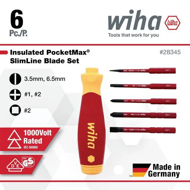 Alt view image 3 of 7 - 28345 6 Piece Insulated SlimLine PocketMax Multi-Driver