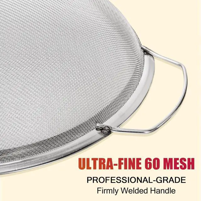 Alt view image 5 of 7 - Fine Mesh Paint Strainer 60 Mesh Stainless Steel Paint Filter Emulsion Honey Funnel Filter Cover Fits 5 Gallon Paint Bucket Filter Tool Insert Strains (1 pc)