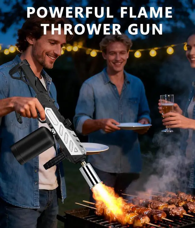 Alt view image 2 of 7 - Powerful Propane Torch with Detachable Design, Kitchen Blow Torch Gun with Adjustable Flame, Torch Burner Flamethrower for BBQ, Charcoal Lighter, Campfire, Weeding (Tank Not Included)